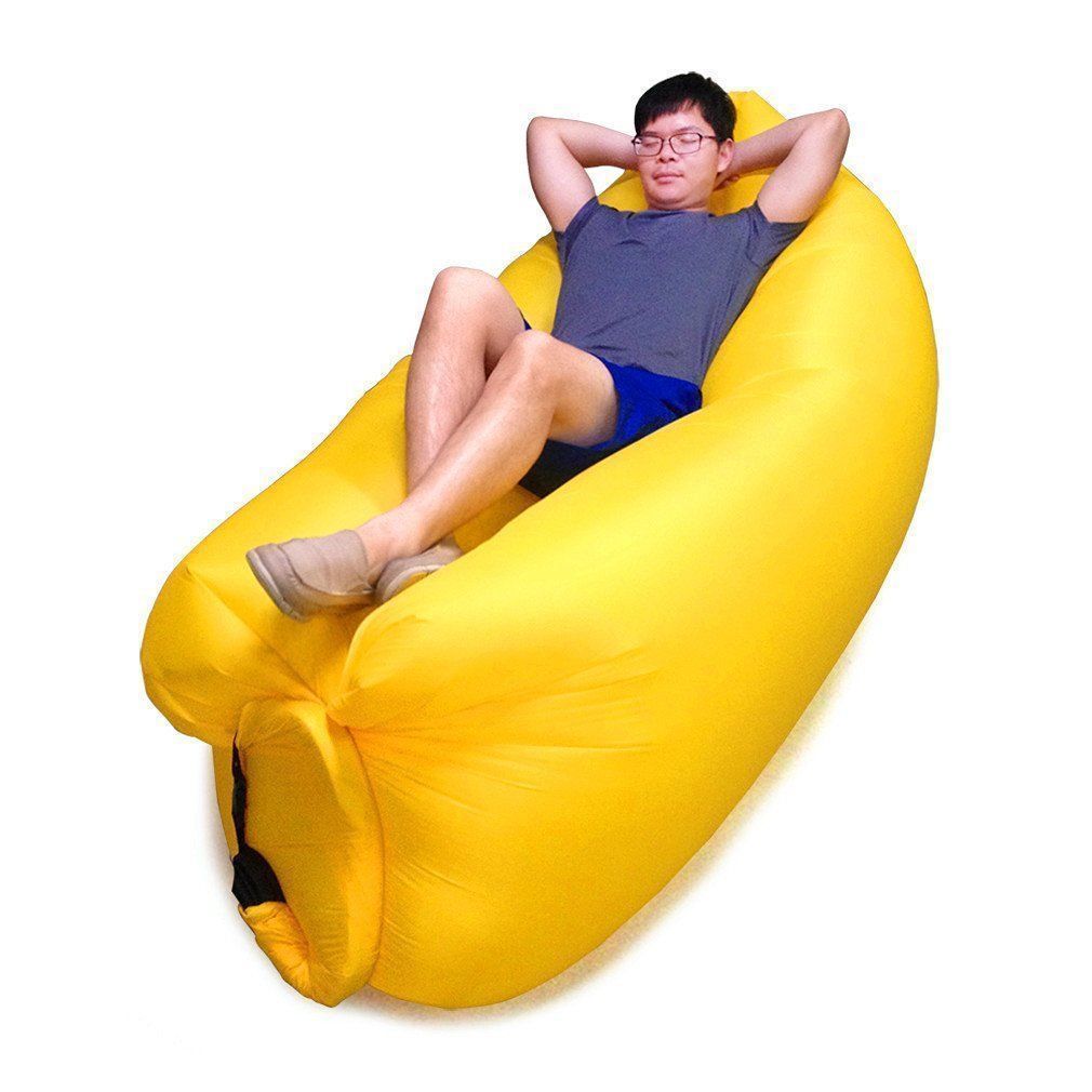 Air Sleeping Bag Lazy Chair Lounge Beach Sofa Bed Inflatable Camping Lounger