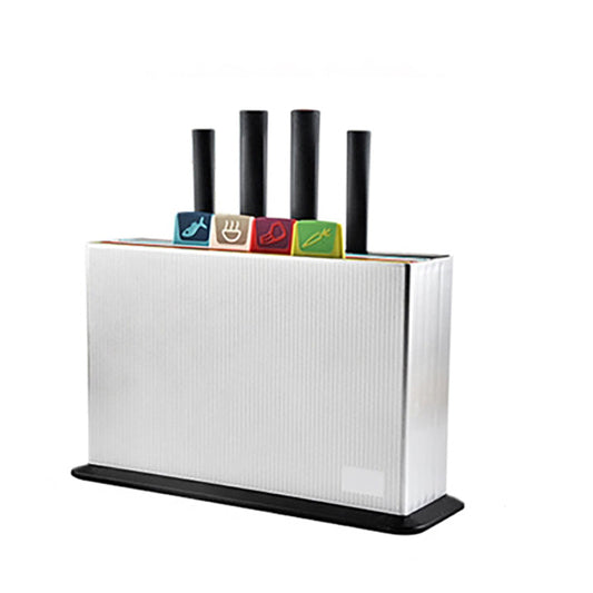 Lecluse Chopping Boards Knives Set Kitchen Cutting Base Stand Rack Non-Slip