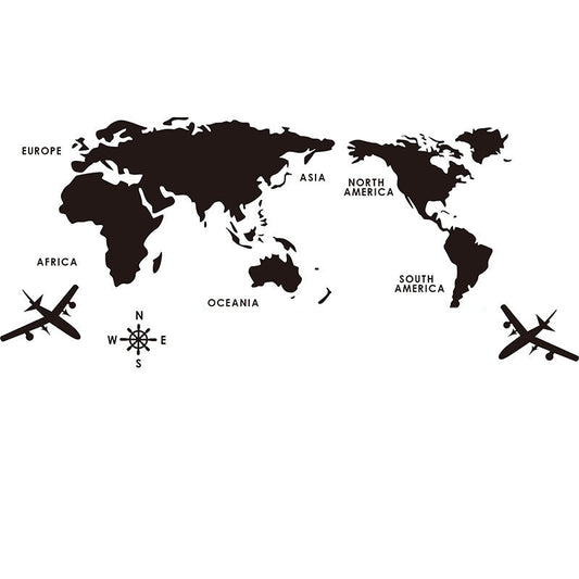 Lecluse 3D Acrylic Wall Sticker World Map Wall Decal Sticker Murals Map Wall Nur