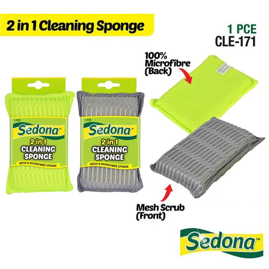 6x Cleaning Sponge Pads 100% Microfiber Microfibre Bulk Washable Mesh Scrubber