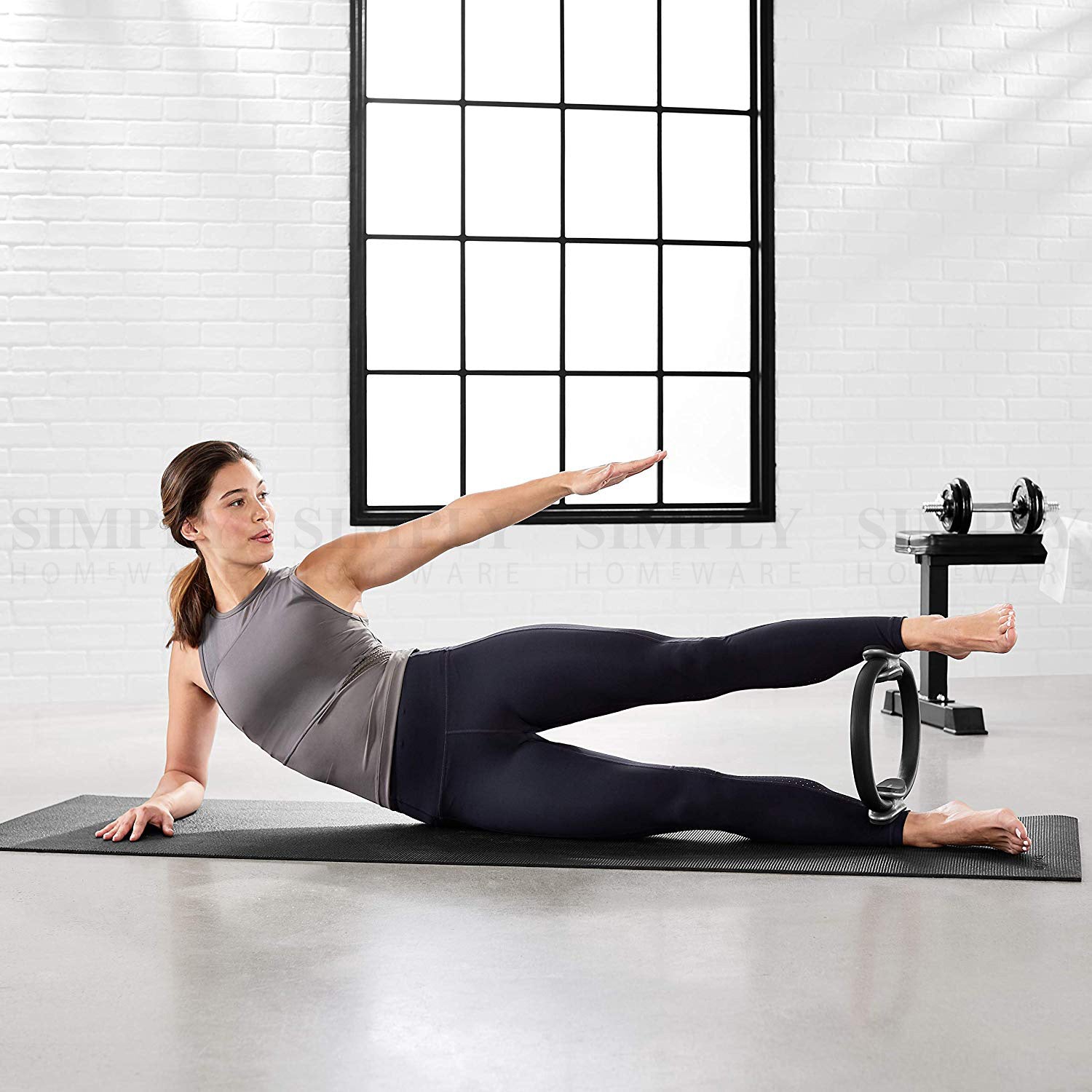 Pilates Ring Exercise Resistance Yoga Gym Rings Fitness Magic Circle Grip 37cm - Simply Homeware