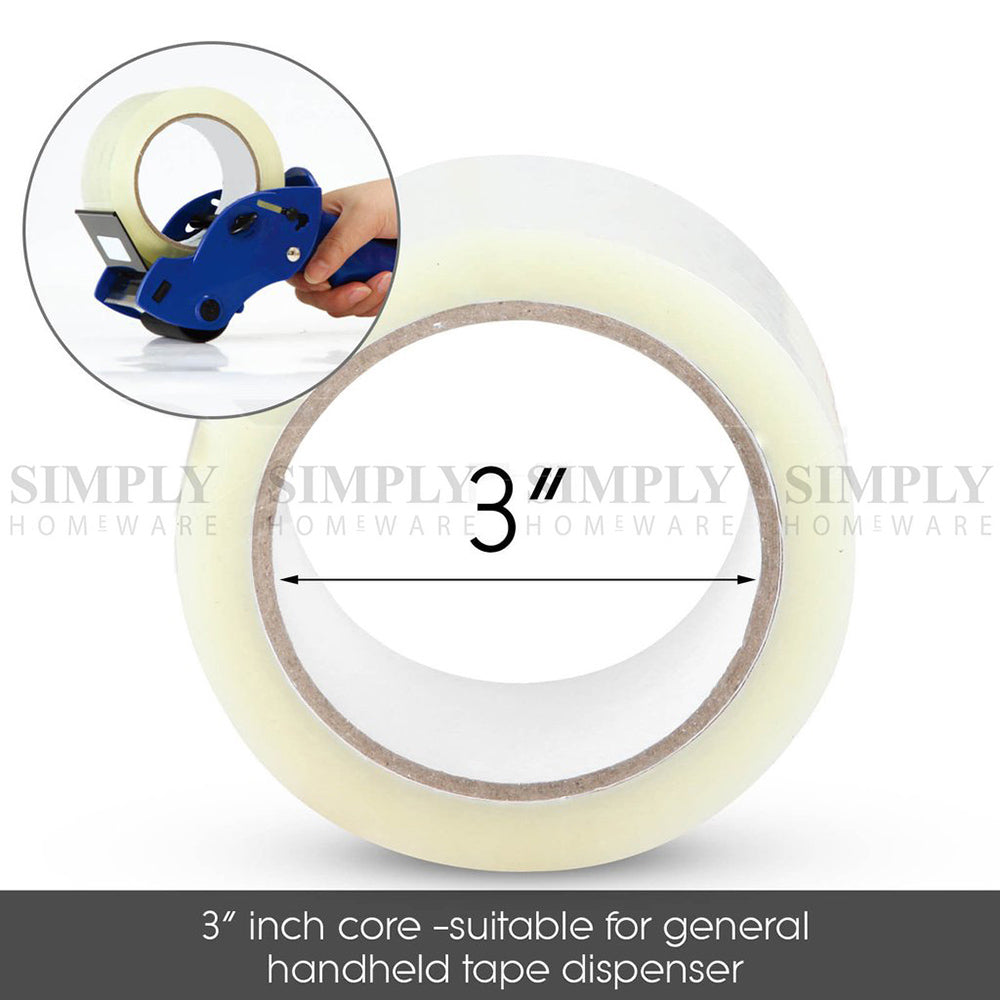 Packing Tape Dispenser Cutter Gun Packaging 48mm Box Low Noise Sticky Fragile - Simply Homeware