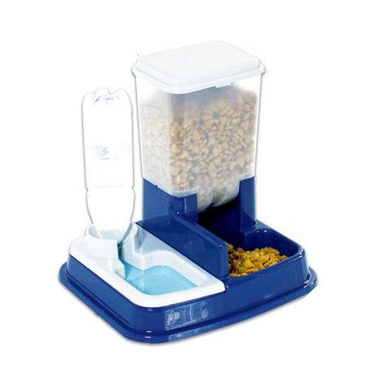 Pet Automatic Water Food Dispenser 2 in 1 Timer Drinking Feeder Bottle Dog Cat