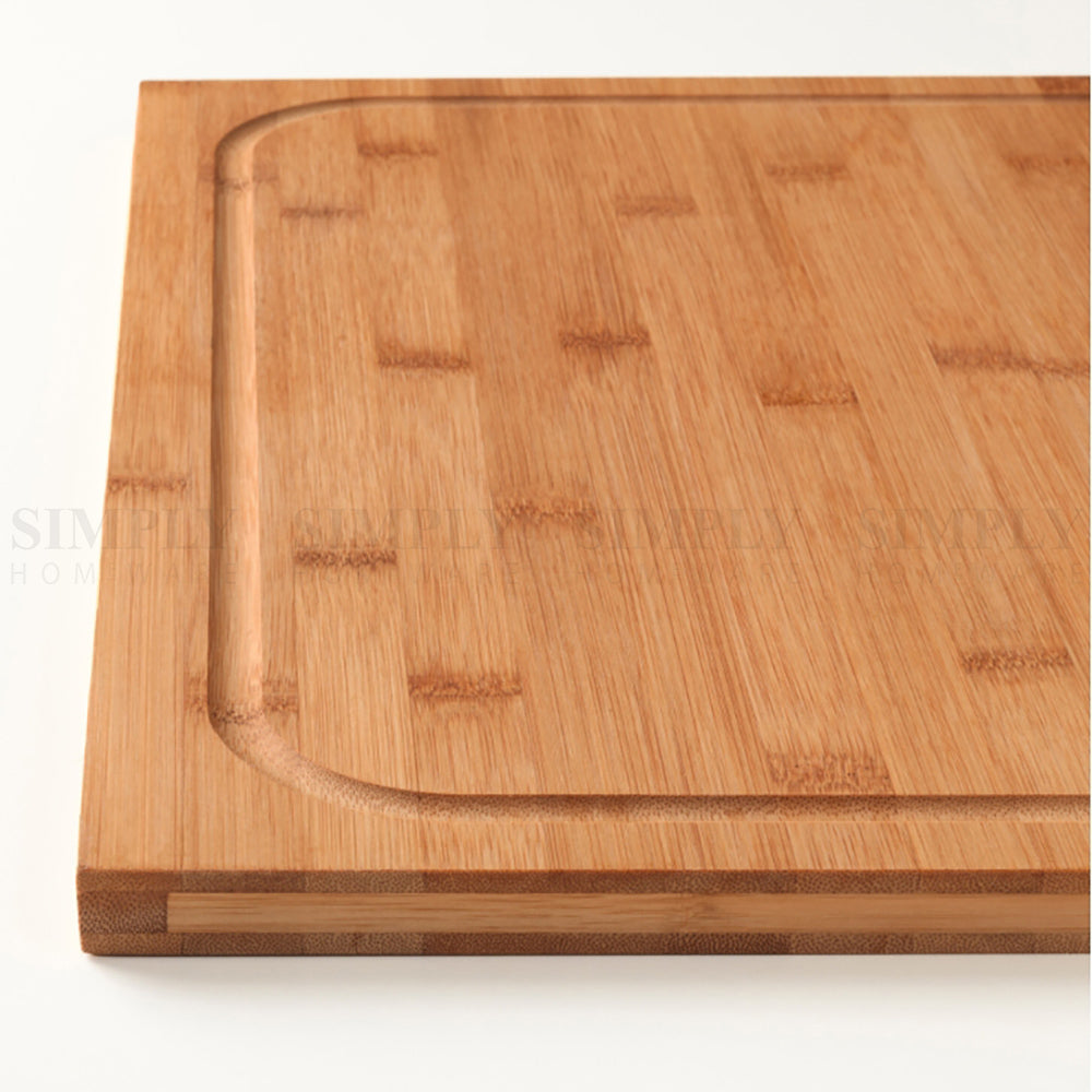 Bamboo Chopping Board Cutting Large Butchers Block Kitchen Chop Meat BPA Free - Simply Homeware
