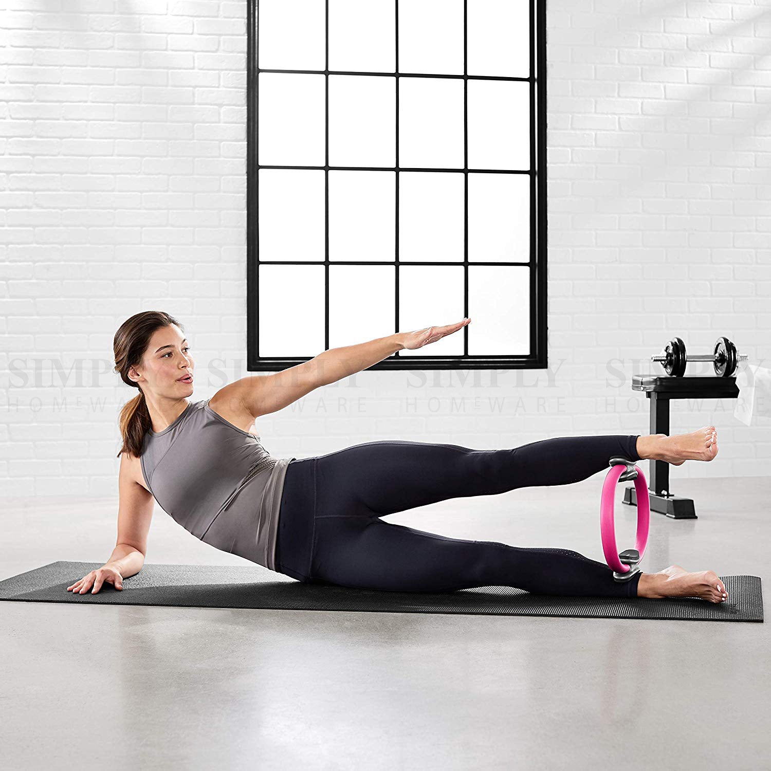 Pilates Ring Exercise Resistance Yoga Gym Rings Fitness Magic Circle Grip 37cm - Simply Homeware