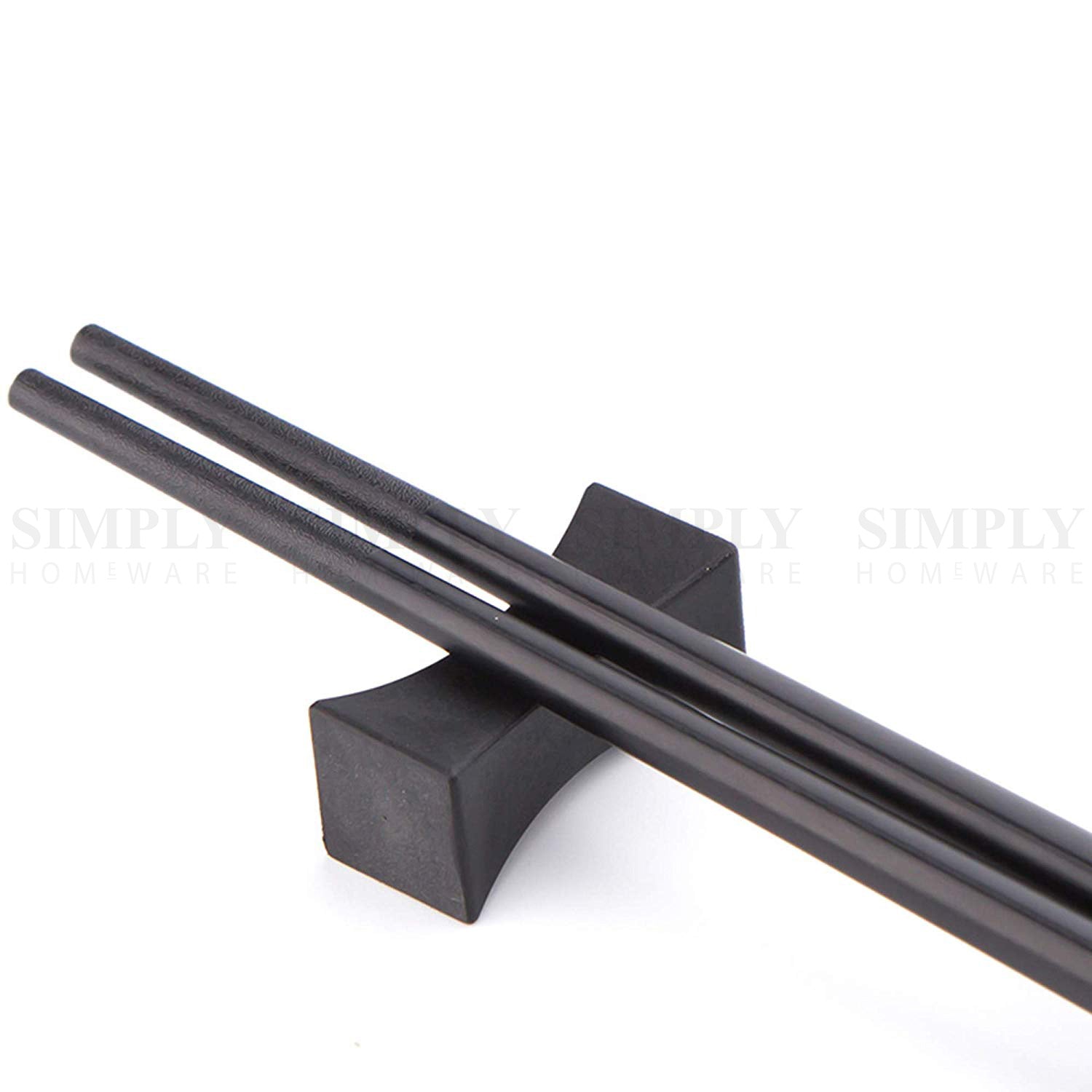 Alloy Chopsticks Fibreglass Set Bulk Black Premium Asian Japanese Gold Silver - Simply Homeware
