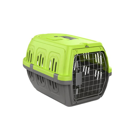 Pet Carrier Cage Crate Handle Hard Durable Door Steel Plastic Premium 48x33x28cm