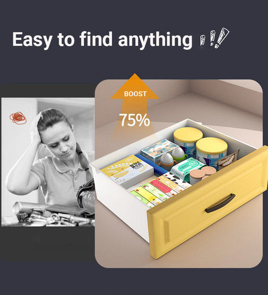 Lecluse 5-Tiers Storage Drawer Plastic Storage Chest Of Drawers Dresser Tallboy With Wheels 5 Tiers Cabinet Level Wheel Box Cloth Storage Toy Storage Snack Drawer