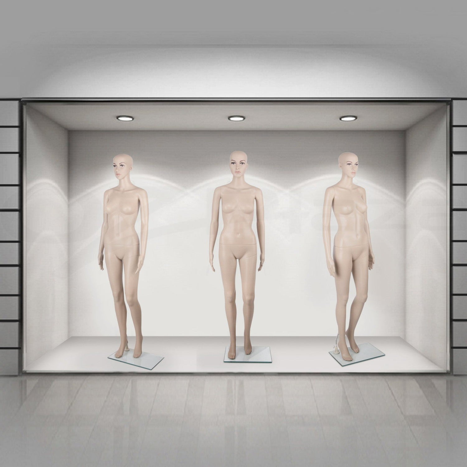 Full Body Mannequin Female Male Clothes Display Torso White Black Adjustable 185 - Simply Homeware