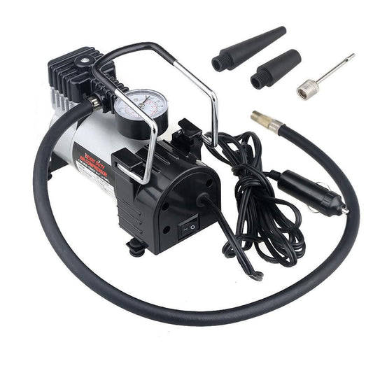 Car Air Compressor 12V Tyre Inflator Volt Pump 4WD 4x4 Pressure Gauge Deflator - Simply Homeware