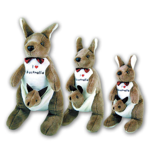 Kangaroo Stuffed Soft Plush Toys Gift Souvenir Kids Baby Animal Dolls Australian