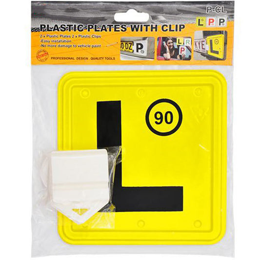 2x L Plate Clips Holder Set White Car Number License NSW P Red Green P1 P2 Free