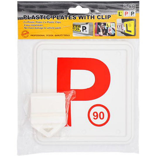 2x P Plate Clips White L Green Red Holder Car Number Set License NSW P1 P2 Free