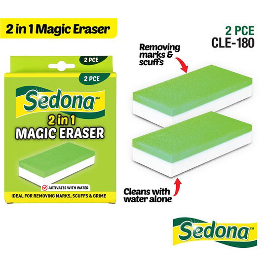 Magic Eraser Kitchen Coffee Tea Stain Remover Sponge White Scourer Brick 2pcs 4p