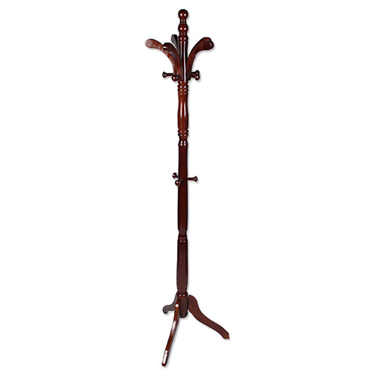 Wooden Coat Stand Rack Clothes Hanger Hat Tree Vintage Jacket Bag Umbrella Hook