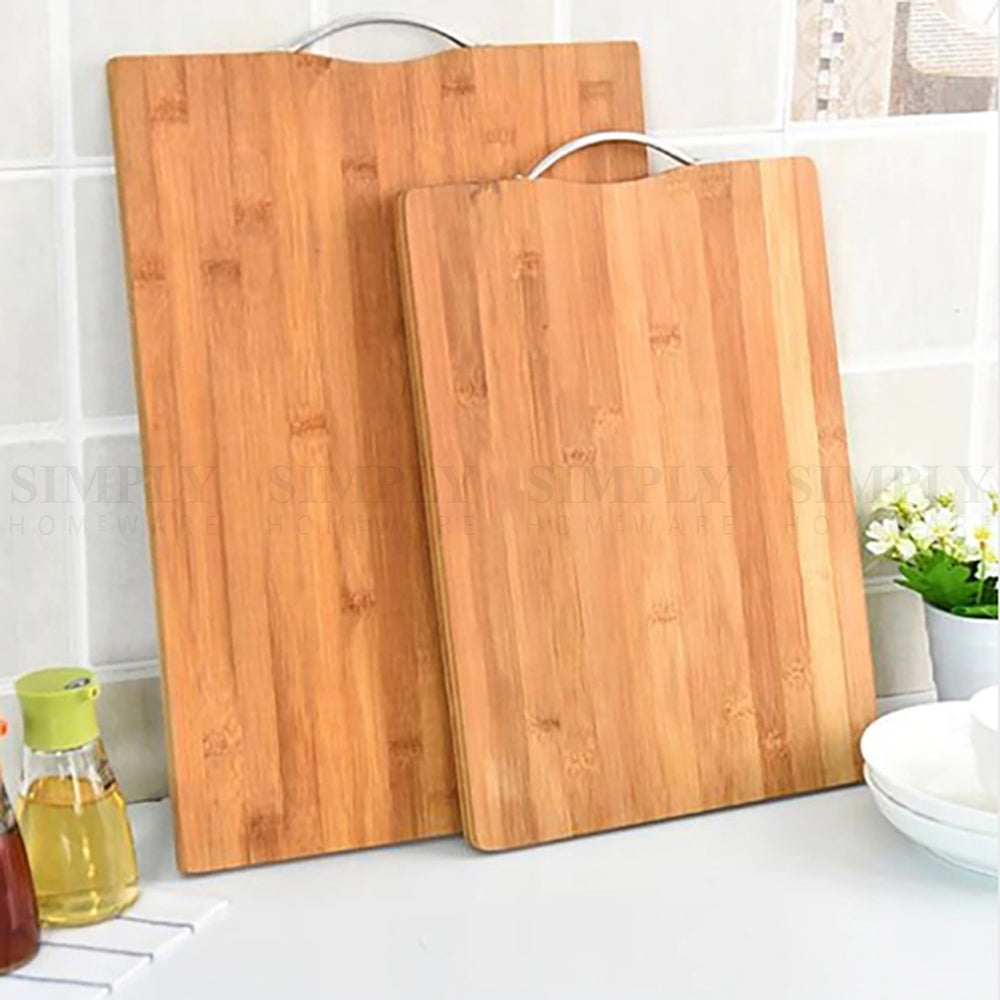 Bamboo Chopping Board Cutting Large Butchers Block Kitchen Chop Meat BPA Free - Simply Homeware