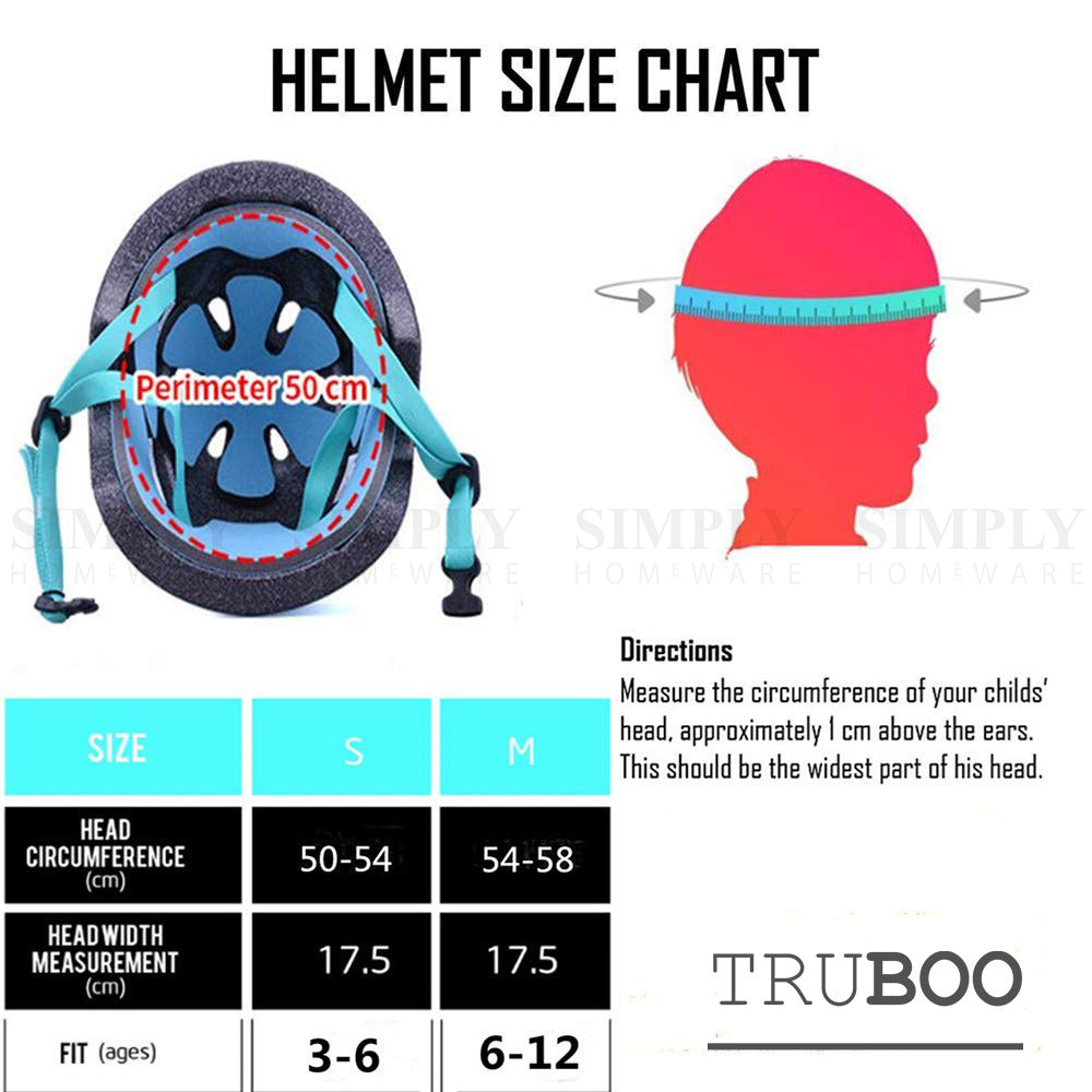 Truboo Kids Bike Helmets Bicycle Fox BMX Skate Scooter Dirt Cycling Motorbike - Simply Homeware