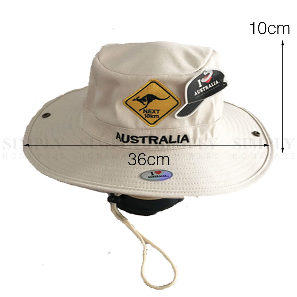 Australian Souvenirs Cork Hat Wide Brim Aussie Day Camping Safari Crocodile Gift - Simply Homeware