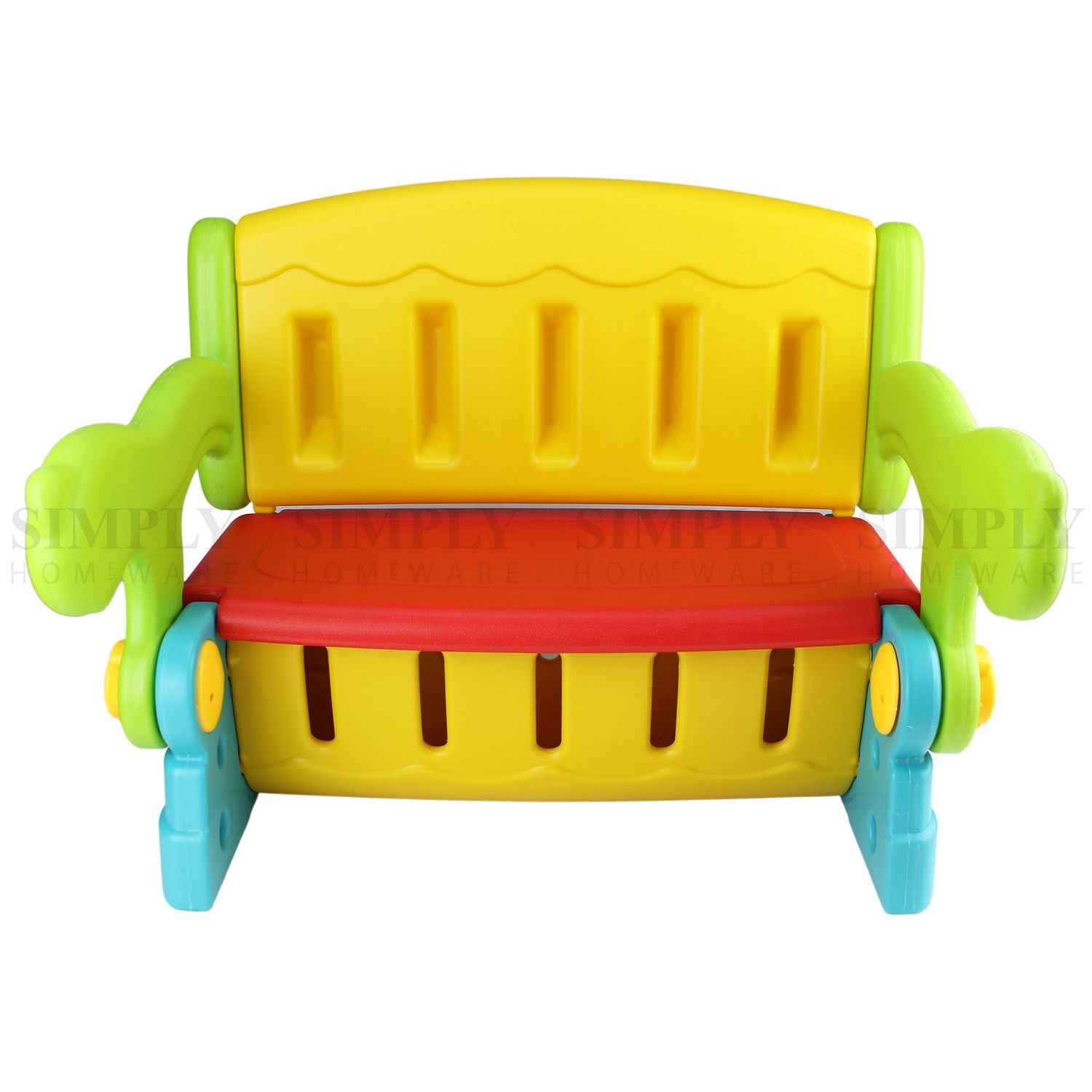 Kids Bench Table 2 In 1 Seat Chair Storage Outdoor Indoor Play Plastic Lounge - Simply Homeware