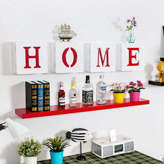 Square Wall Storage Shelf Unit Rack Door Shelves Floating Bookshelf White Home