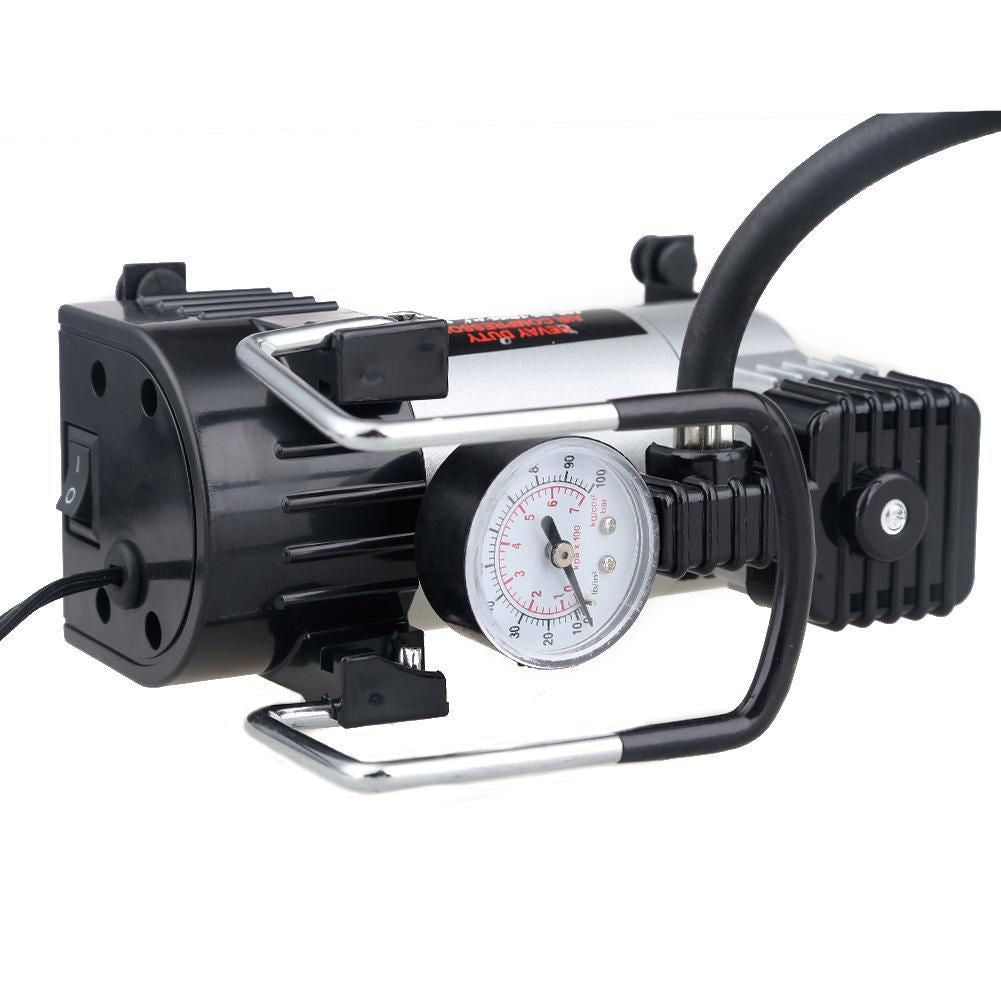 Car Air Compressor 12V Tyre Inflator Volt Pump 4WD 4x4 Pressure Gauge Deflator