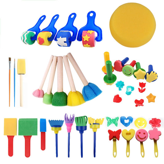 Truboo Kids Painting Brush Set Toy Sponge Children DIY All in One Art Kit 30/64P
