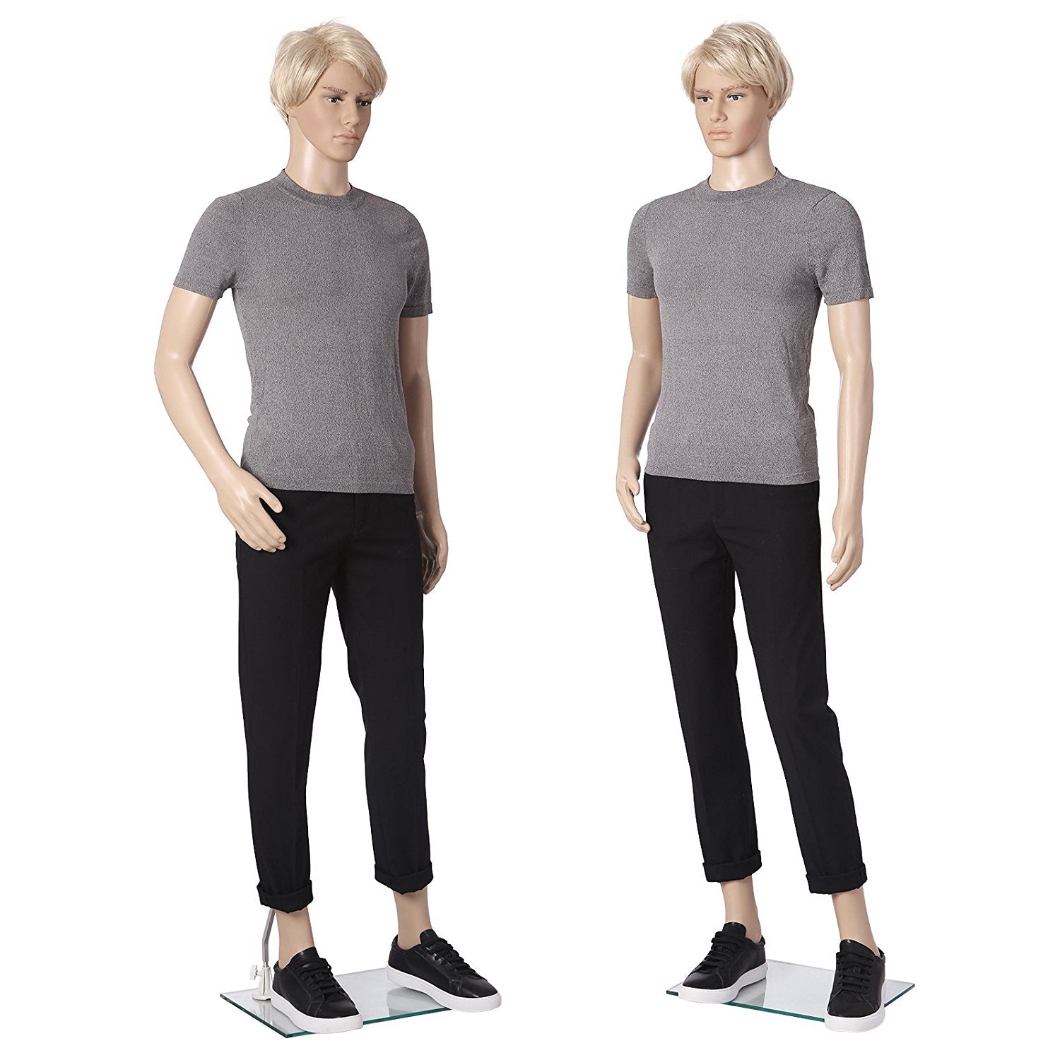 Full Body Mannequin Female Male Clothes Display Torso White Black Adjustable 185 - Simply Homeware
