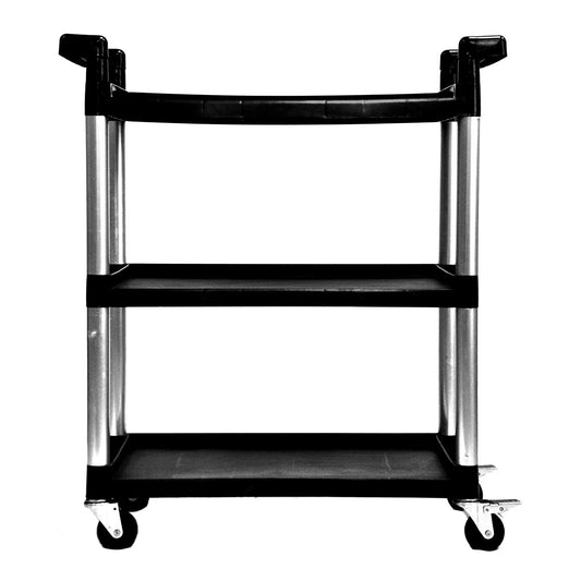 Service Cart Restaurant Trolley Kitchen Serving Catering Large Shelf Food 3 Tier