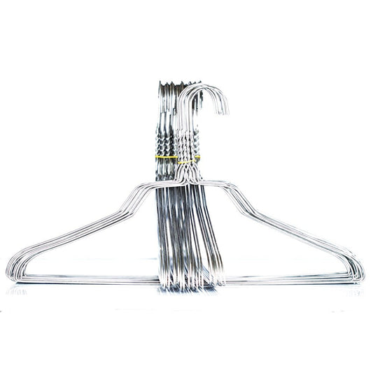 Metal Coat Hangers Bulk Clothes Silver Clothing Coathangers Garment Shirt Suit