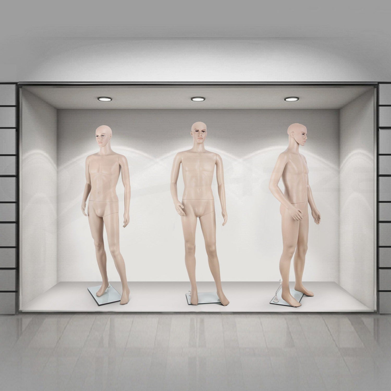 Full Body Mannequin Female Male Clothes Display Torso White Black Adjustable 185 - Simply Homeware