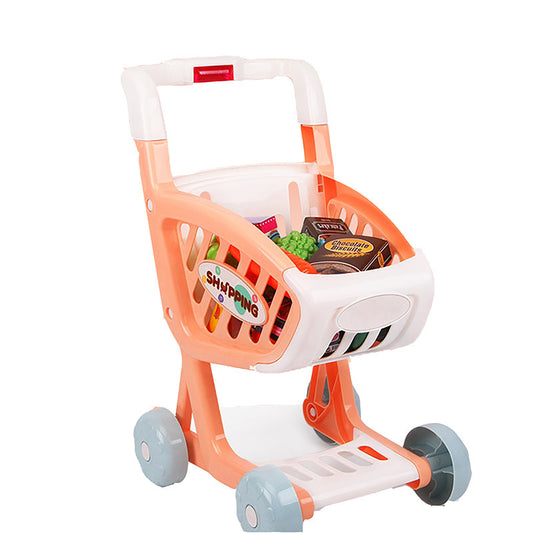 Truboo Kids Shopping Cart Supermarket Trolley Toy Pretend Play Food Children