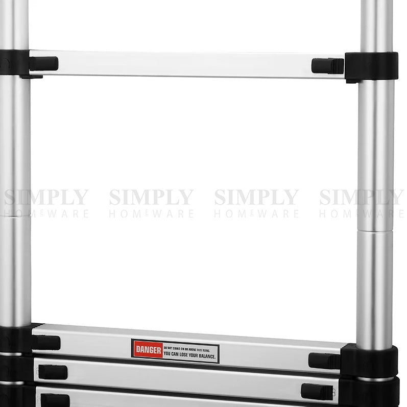 Telescopic Aluminium Ladder Multipurpose 3.8 5M Folding Step Extension Platform - Simply Homeware
