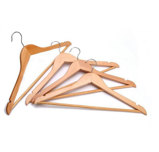 Wooden Coat Hangers Wood Bulk Clothes Clothing Coathangers Garment Shirt Suit