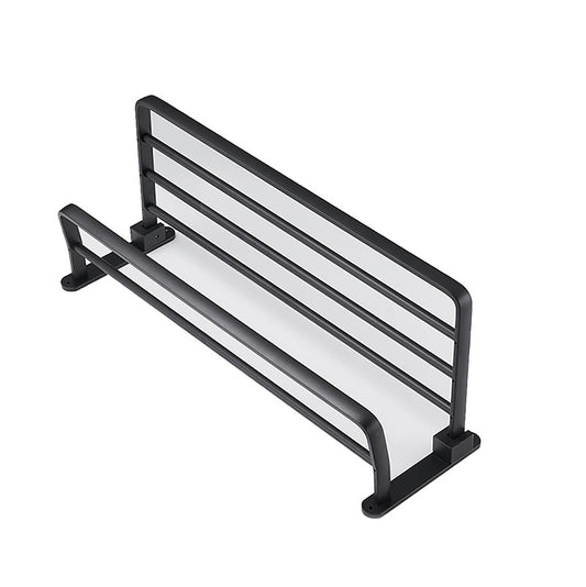 Lecluse Bathroom Accessories Black Set Towel Rack Shelf Storage Hand Rail Caddy