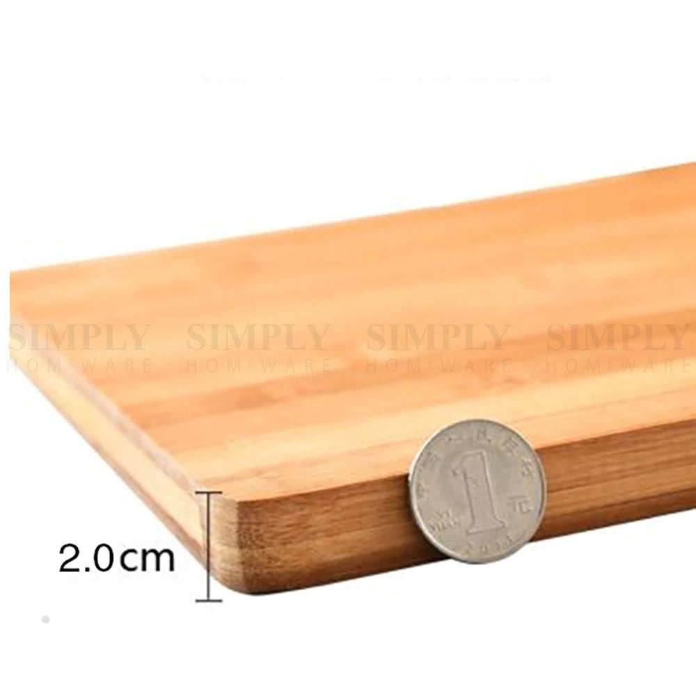 Bamboo Chopping Board Cutting Large Butchers Block Kitchen Chop Meat BPA Free - Simply Homeware