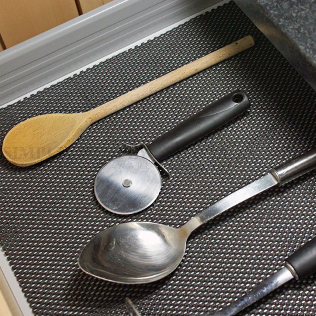 2x Anti Non Slip Drawer Liner Mat Grip Roll Matting Cabinet Kitchen 65cm x 150cm - Simply Homeware