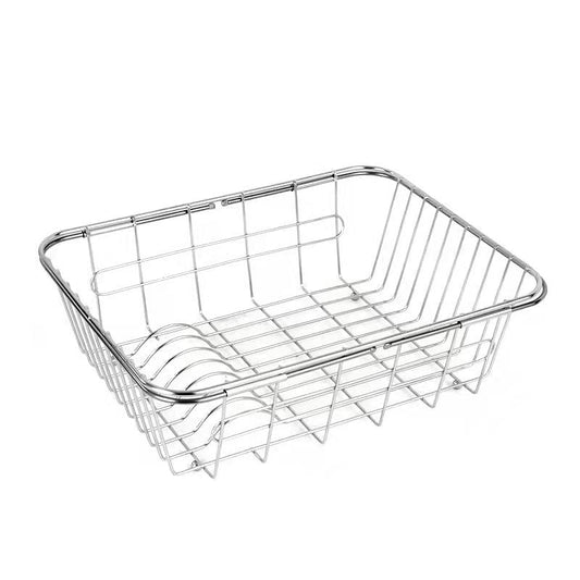 Stainless Steel Dish Rack Chrome Racks Dishrack Drying Cutlery Drainer Tray