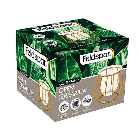 Terrarium Vase Gold Stand Glass Bulb Wire Frame Home Garden Succulents Modern