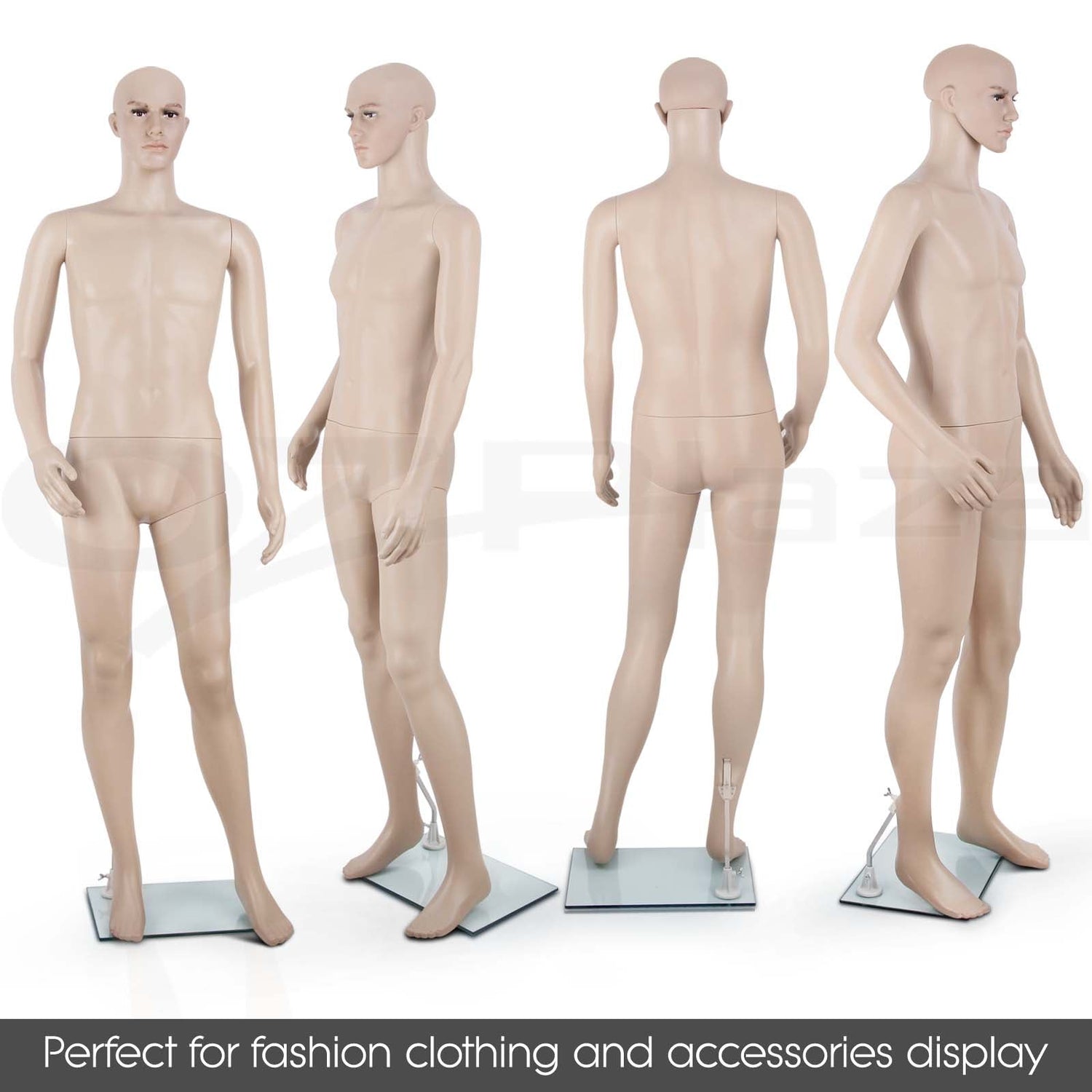 Full Body Mannequin Female Male Clothes Display Torso White Black Adjustable 185 - Simply Homeware