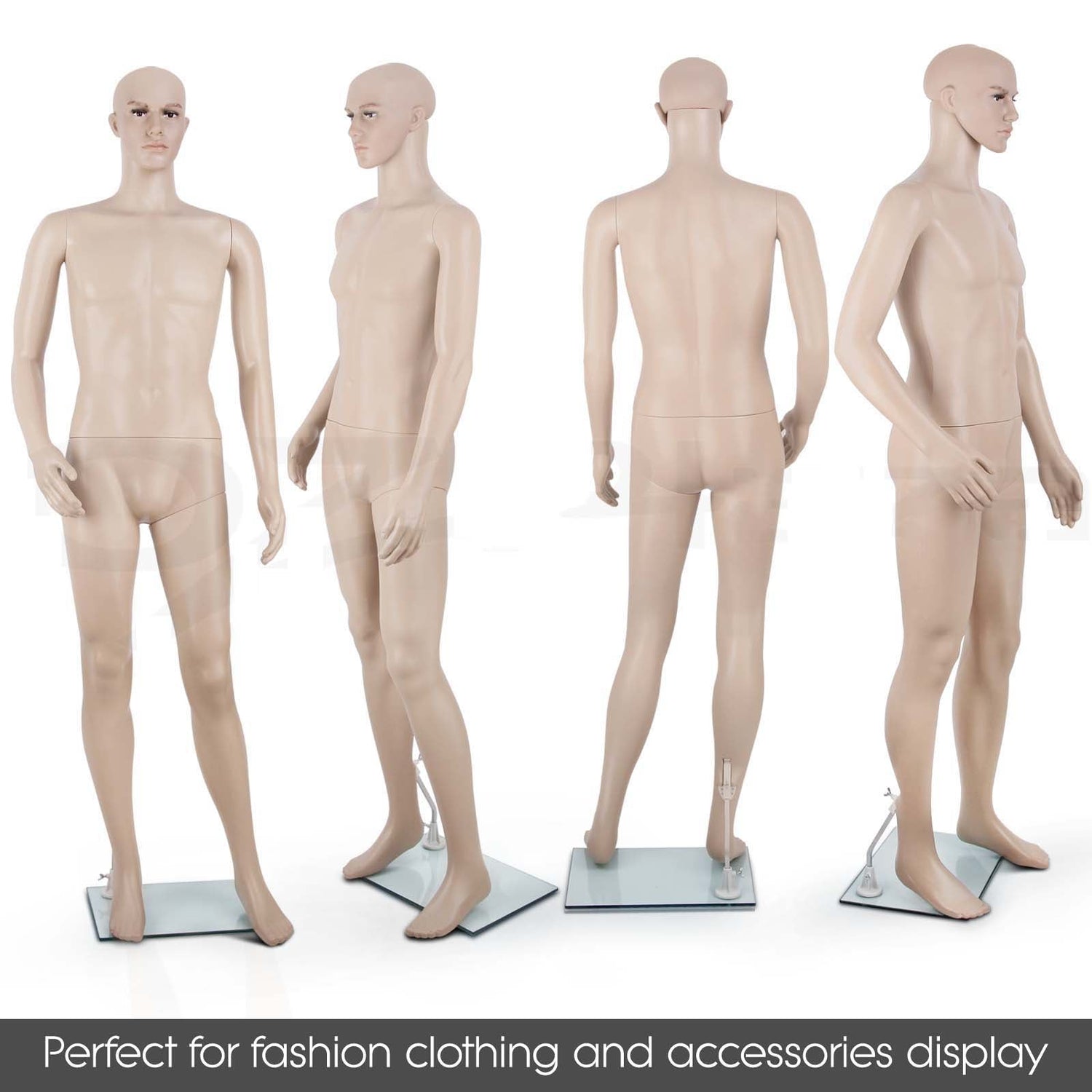 Full Body Mannequin Female Male Clothes Display Torso White Black Adjustable 185 - Simply Homeware
