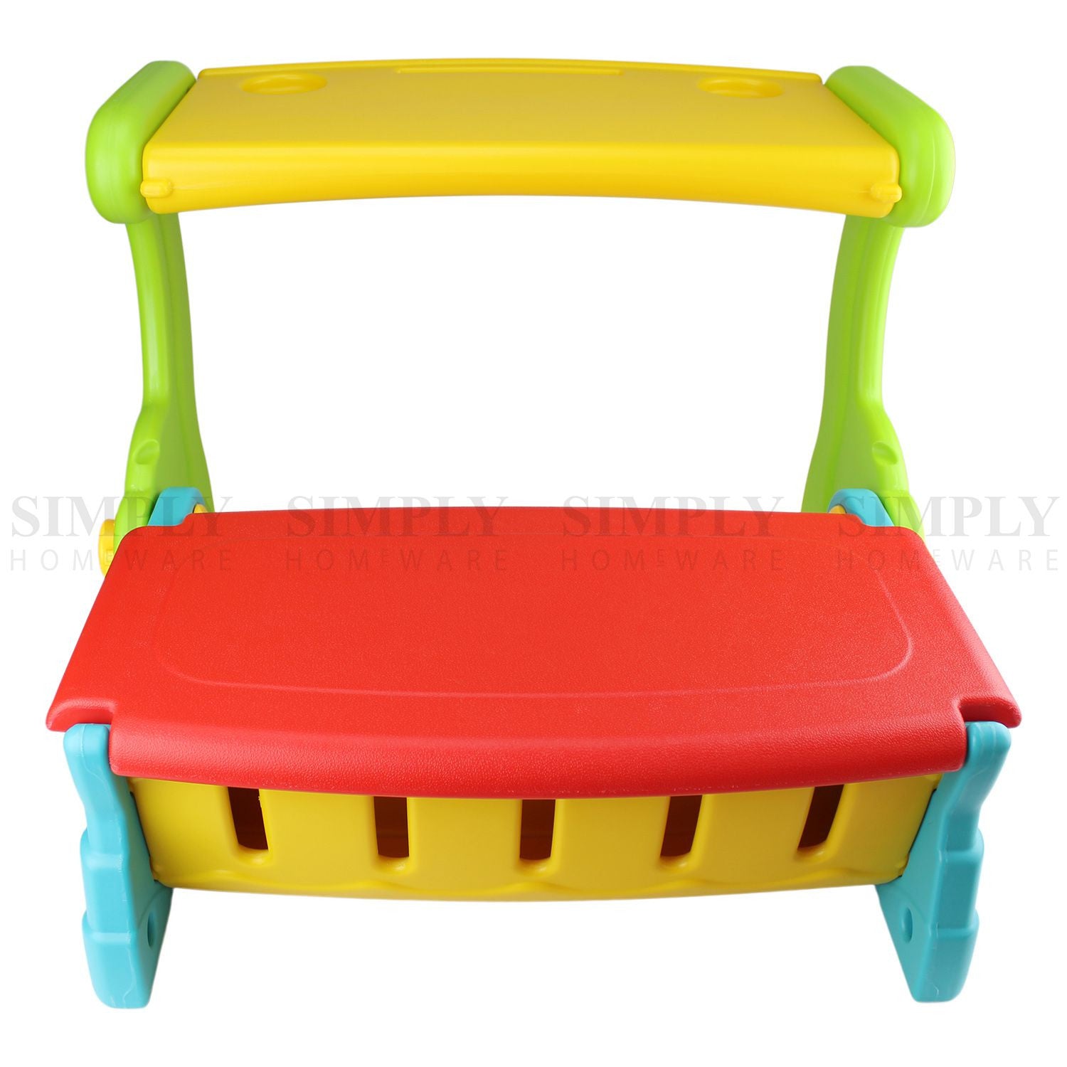 Kids Bench Table 2 In 1 Seat Chair Storage Outdoor Indoor Play Plastic Lounge - Simply Homeware