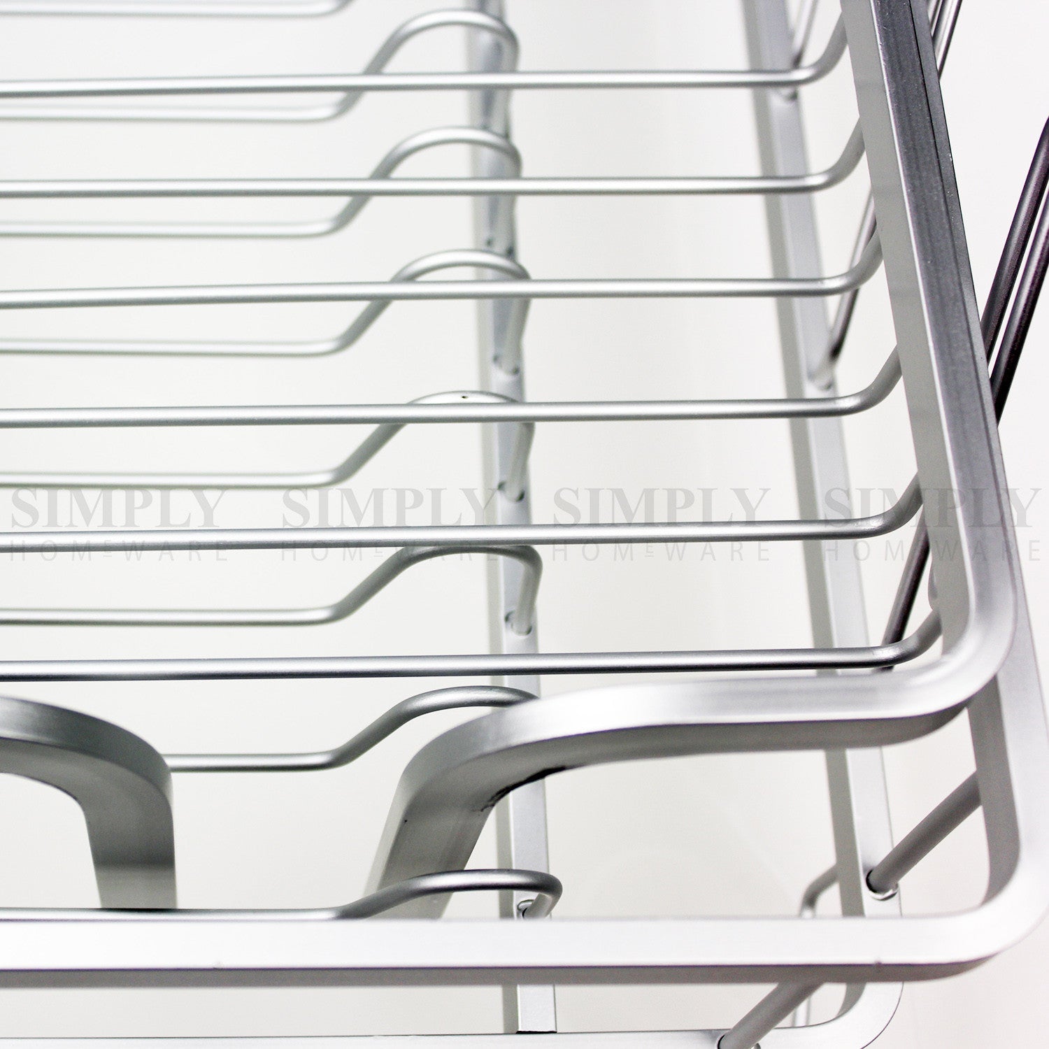 Aluminium Dish Rack Drainer 1/2 Tier Kitchen Plate Drying Cutlery Holder Tray - Simply Homeware