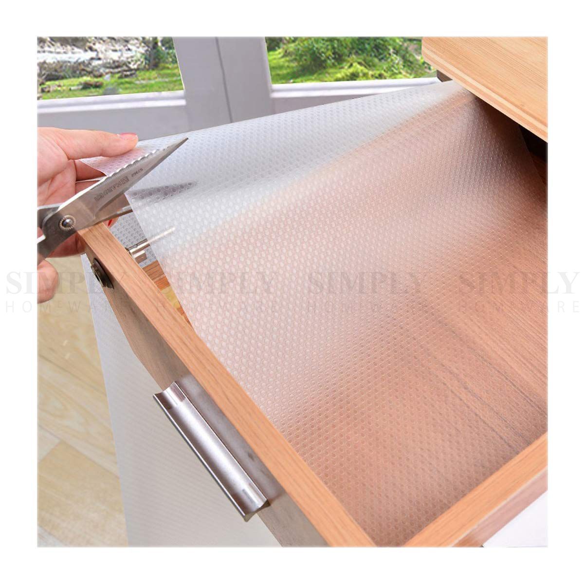 2x EVA Drawer Liner Non Slip Anti Mat Grip Roll Matting Cabinet Kitchen 45x150cm - Simply Homeware