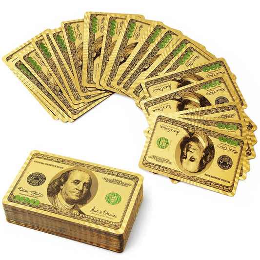 Playing Cards Gold Plastic Decks Card Games Souvenir Deck Australian & US Dollar