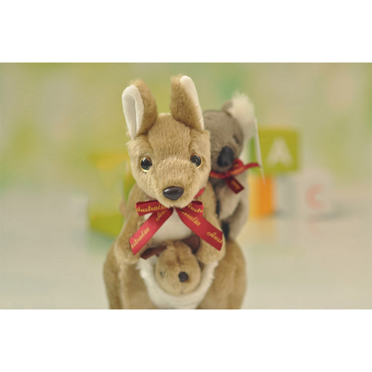 Kangaroo With Koala On Back Plush Stuffed Soft Toy Kids Gift Souvenir Australian