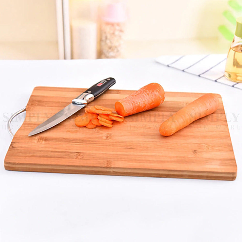 Bamboo Chopping Board Cutting Large Butchers Block Kitchen Chop Meat BPA Free - Simply Homeware
