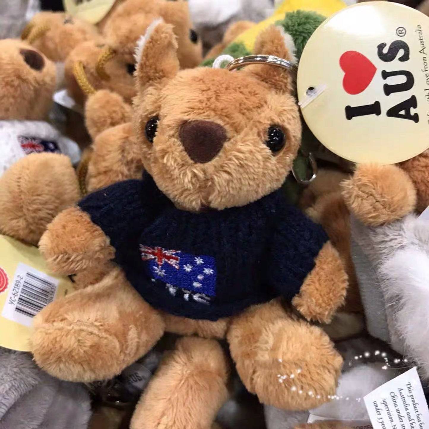 Australian Souvenirs Keyring Kangaroo Koala Plush Toy chain Handbag Aussie Gift