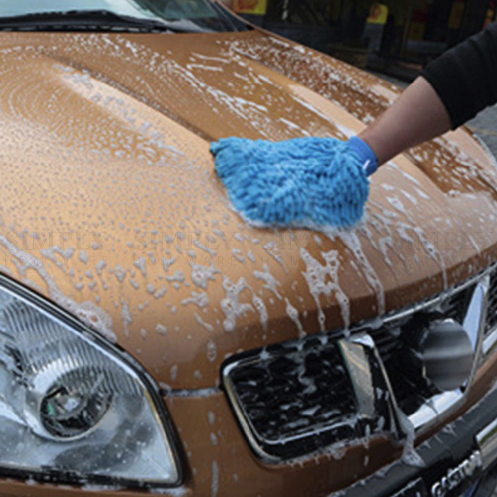 6x 2800GSM Microfibre Car Wash Mitt Drying Glove Cleaning Microfiber Super Absor - Simply Homeware