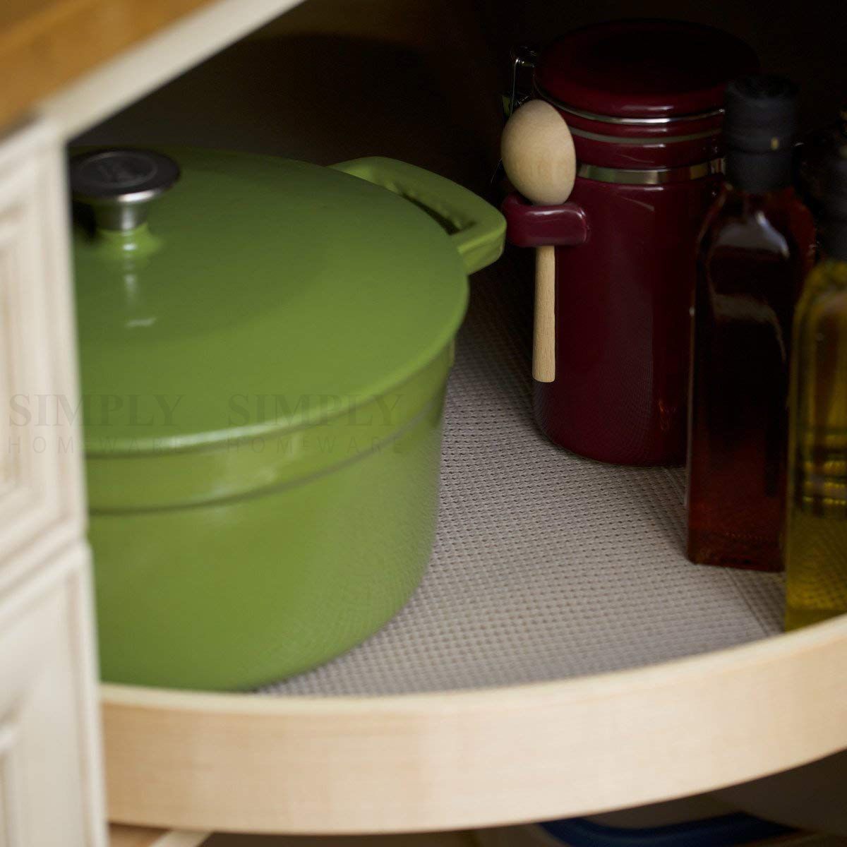 2x Anti Non Slip Drawer Liner Mat Grip Roll Matting Cabinet Kitchen 65cm x 150cm - Simply Homeware
