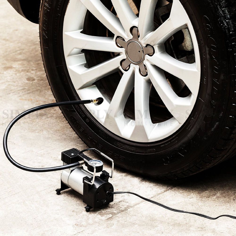 Car Air Compressor 12V Tyre Inflator Volt Pump 4WD 4x4 Pressure Gauge Deflator